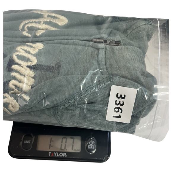 Vintage Abercrombie Fitch Womens Large Green Hoodie Full Zip Spell Out Retro Y2K - Picture 14 of 14